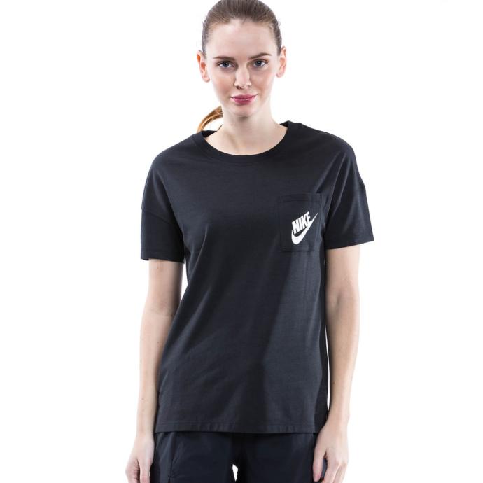 Kısa Kollu Geniş Siyah Nike Tişört