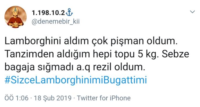 Twitter Ticilerinin #SizceLamborghinimiBugattimi Hashtag'i ile İmtihanı