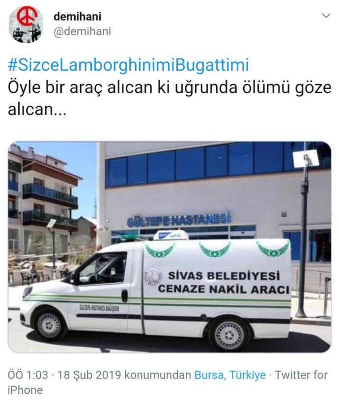 Twitter Ticilerinin #SizceLamborghinimiBugattimi Hashtag'i ile İmtihanı