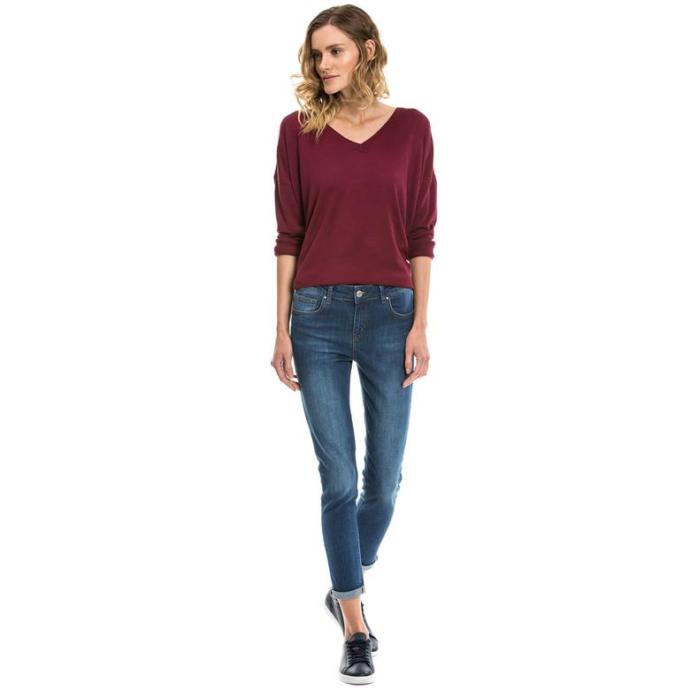 Nautica Kadın Mavi Slim Fit Jean Pantolon
