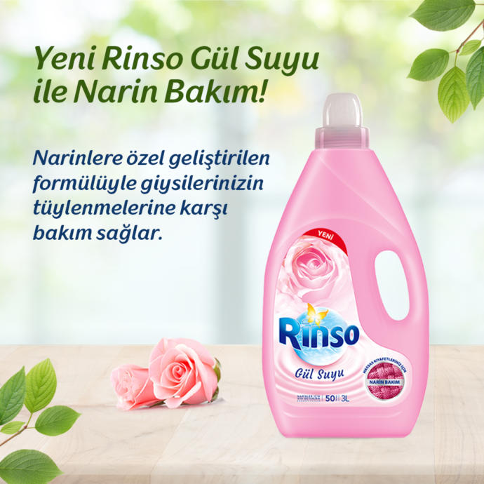 Rinso Gül Suyu ile Narin Bakım