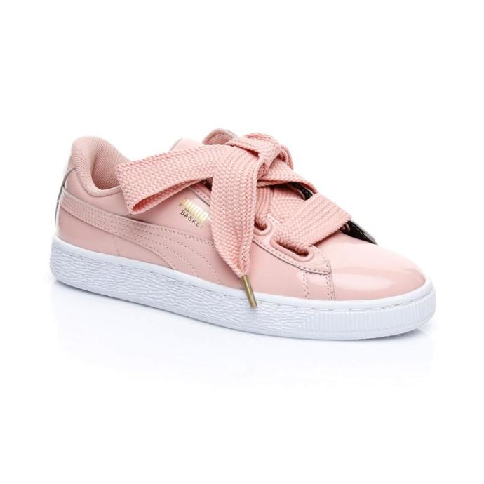 Puma Basket Heart Patent Kadın Siyah Spor Ayakkabı