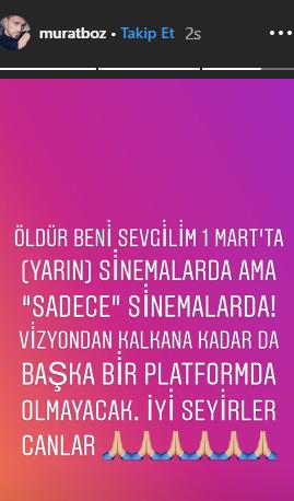 Murat Boz'dan 1 Mart'ta Vizyona Girecek Filmi Hakkında Önemli Açıklama