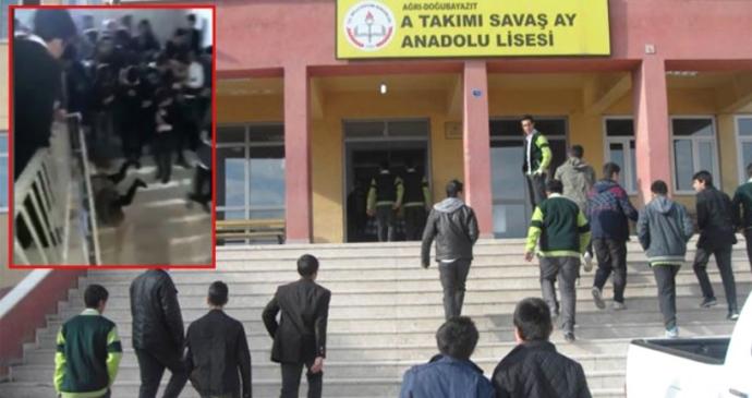 50 Öğrenci Birbirine Girdi, Kadın Müdür Yardımcısı Merdivenlerden Yuvarlandı!