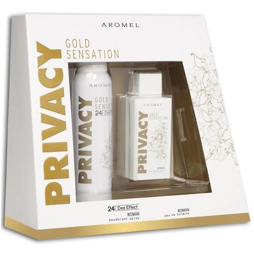 Privacy Gold Woman EDT Parfüm 100 ml + Deodorant 150 ml