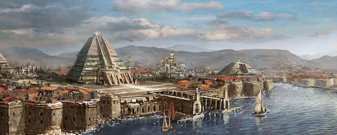 Bakınız piramitleriyle tipik bir Ghiscari şehri. İşbu şehir Meereen'dir.