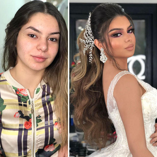 Gelinlerin Makyaj Yapılmadan Önce ve Makyaj Yapıldıktan Sonraki Halleri! 
