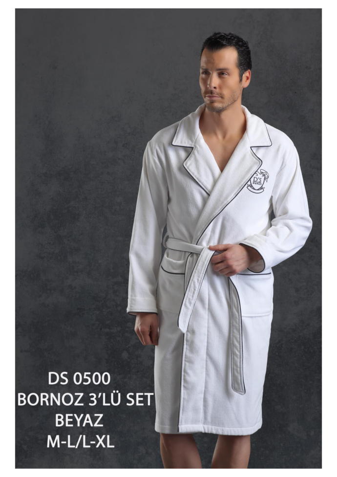 Damat 3lü Çeyiz Bornoz Set