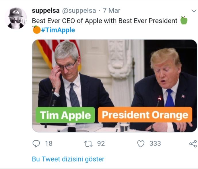 Trump Apple CEO'su Tim Cook'a