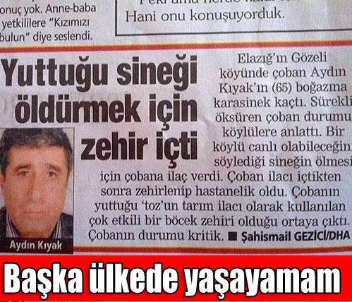 Güldüren ve Düşündüren Başka Ülkede Yaşayamam Capsleri
