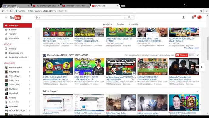 YouTube Ana Sayfamız Kişiliğimiz Hakkında İpuçları Veriyor