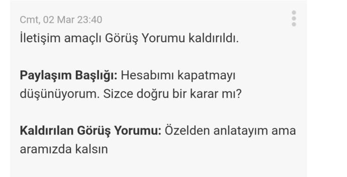Görüşün kaldırılması