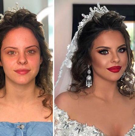 Erkeklere ''Kadında Sahtecilik Suç Sayılmalı Dedirtecek'' Efsane Gelin Makyajları!
