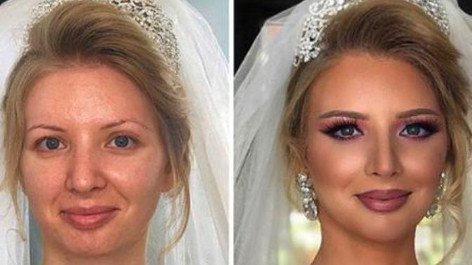 Erkeklere ''Kadında Sahtecilik Suç Sayılmalı Dedirtecek'' Efsane Gelin Makyajları!