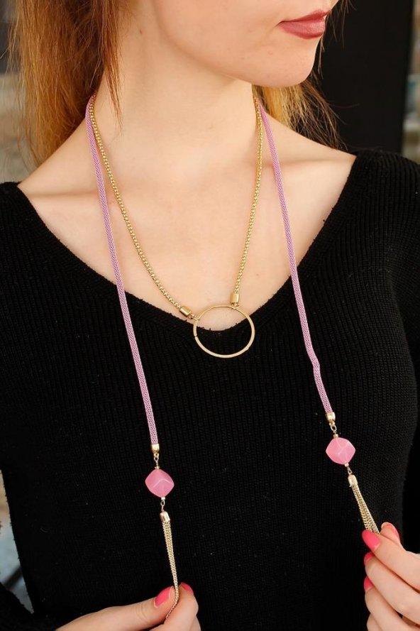 Pembe Zincirli Kolye