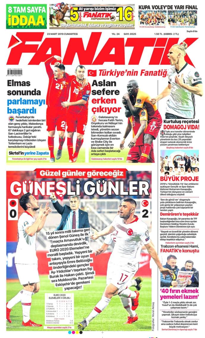 'Veni, Vidi, Vici': Şenol Güneş'le Çıktığı İlk Maçında Esip Geçen Milli Takım Manşetlere Taşındı