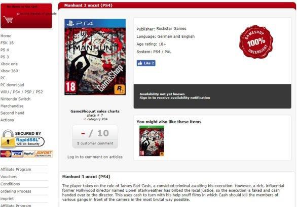 Rockstar Games Manhunt 3 Hazırlığında Olabilir!