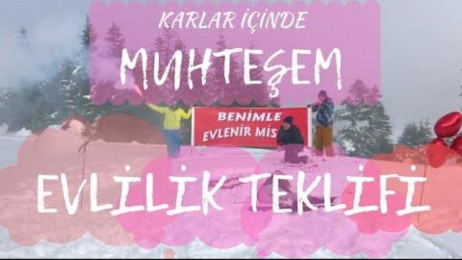 Karlar İçinde Muhteşem Bir Evlilik Teklifi