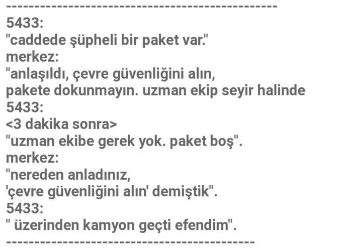 Polisin Hatıra Defterinden Eğlenceli Telsiz Anonsları