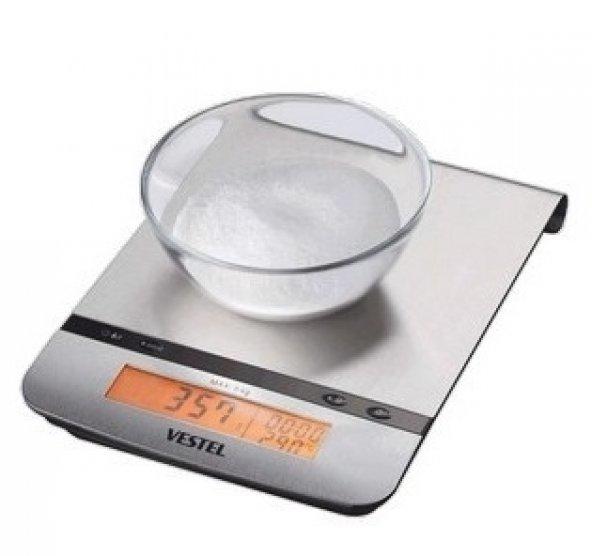 Vestel V-Cook Serisi 2000 Inox Dijital Mutfak Tartısı