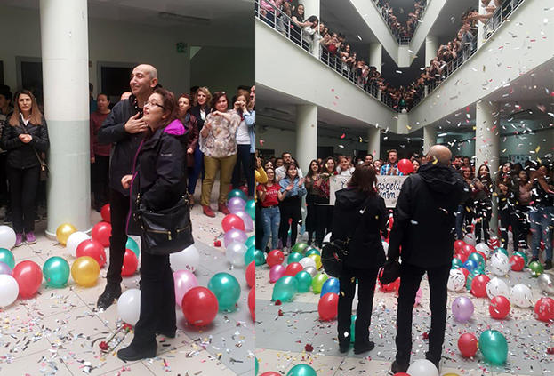 Mendiller Fora: Kanseri Yenen Öğretmen İçin Öğrencilerinin Hazırladığı Karşılama Töreni!