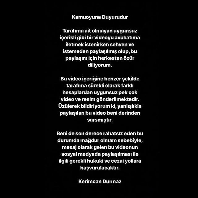 Kerimcan Durmaz'ın açıklaması