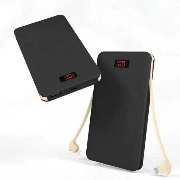 AKEKIO V3 8.000 mAh Dijital Ekran Ultra İnce Kablolu Powerbank
