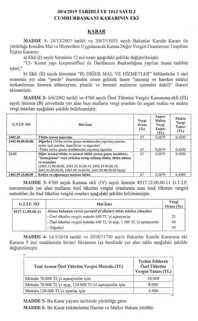 Cep Telefonlarından Alınan ÖTV Oranları Artırıldı, Fiyatı 1500 Liradan Fazla Olan Cep Telefonlarında ÖTV Oranı Yüzde 50 Oldu