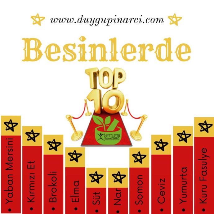 Besinlerde Top 10!