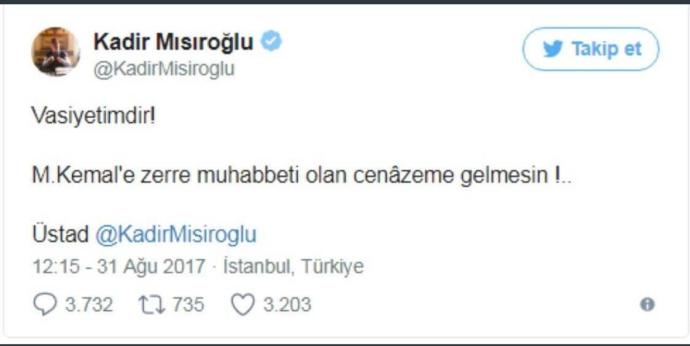Kadir Mısıroğlu Hayatını Kaybetti