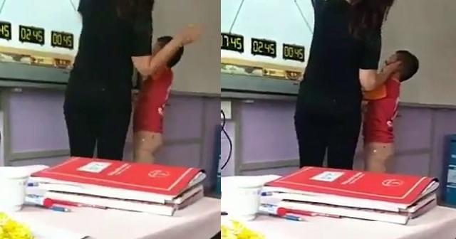 Bolu'da Bir Öğretmen, Öğrencisinin Kulağını Çekti, Kafasına Vurdu! O Anlar Cep Telefonu İle Kaydedildi