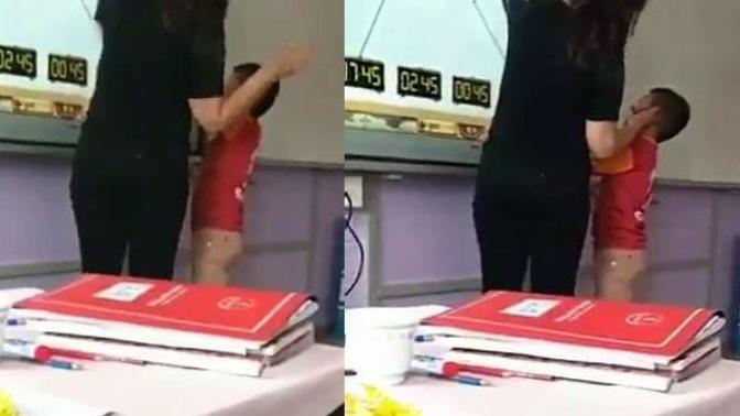 Bolu'da Bir Öğretmen, Öğrencisinin Kulağını Çekti, Kafasına Vurdu! O Anlar Cep Telefonu İle Kaydedildi