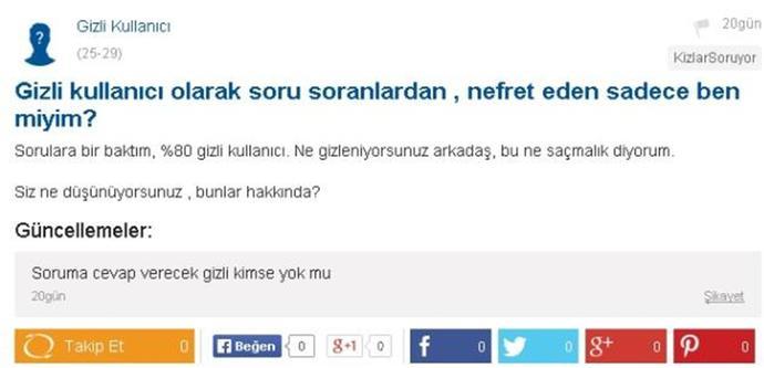Beyin Yakan Paylaşımlarda Bugün: KizlarSoruyor'da Sorulmuş 14 İlginç Soru!