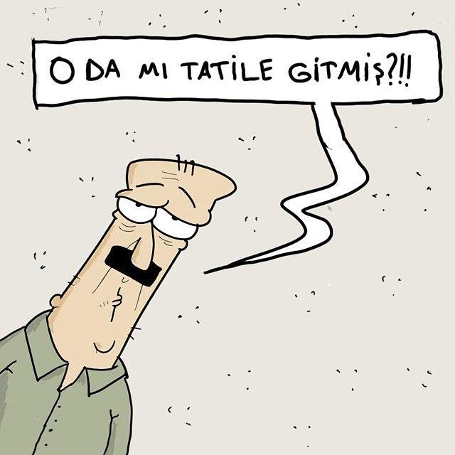 Tatil Meselesine Mizahi Yaklaşımlar, Tatil Karikatürleri