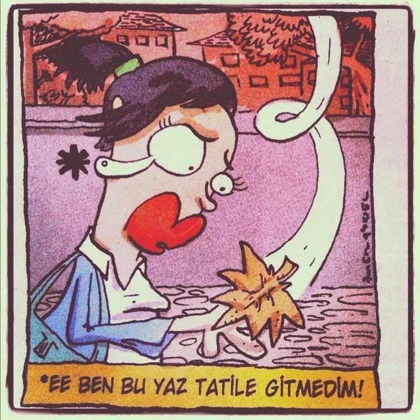 Tatil Meselesine Mizahi Yaklaşımlar, Tatil Karikatürleri