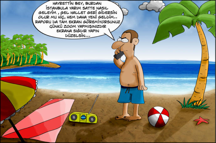 Tatil Meselesine Mizahi Yaklaşımlar, Tatil Karikatürleri