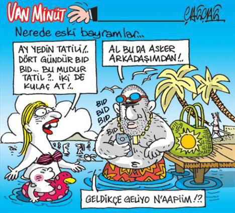 Tatil Meselesine Mizahi Yaklaşımlar, Tatil Karikatürleri