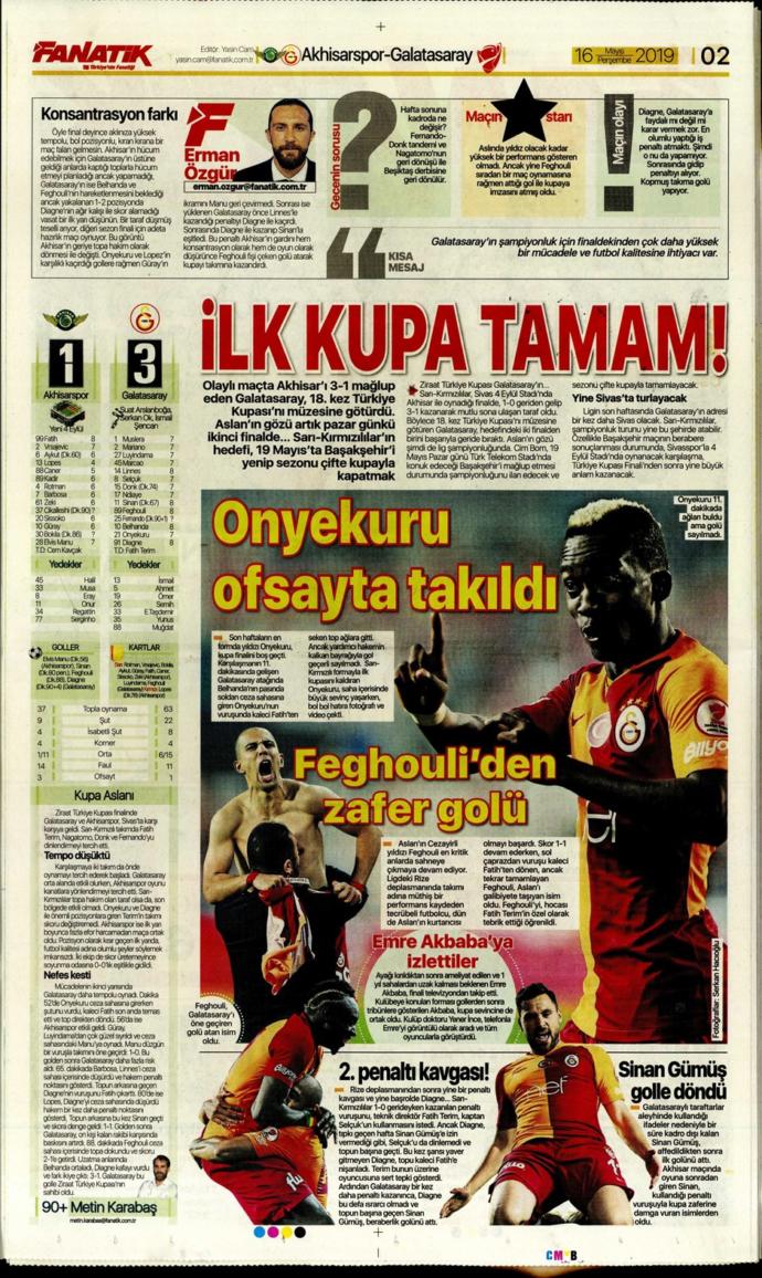 Türkiye Kupasını Müzesine Götüren Galatasaray'ın Zaferini Gazeteler Nasıl Gördü? (Manşetler)