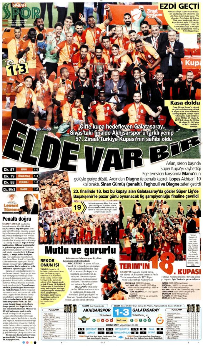 Türkiye Kupasını Müzesine Götüren Galatasaray'ın Zaferini Gazeteler Nasıl Gördü? (Manşetler)