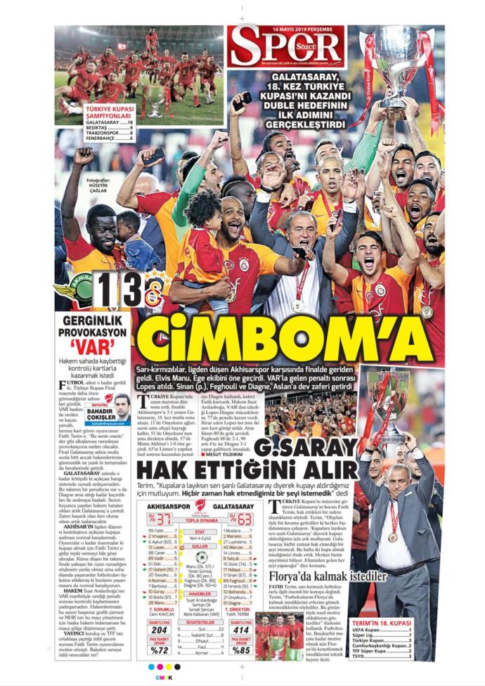 Türkiye Kupasını Müzesine Götüren Galatasaray'ın Zaferini Gazeteler Nasıl Gördü? (Manşetler)