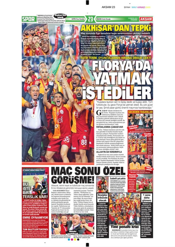 Türkiye Kupasını Müzesine Götüren Galatasaray'ın Zaferini Gazeteler Nasıl Gördü? (Manşetler)