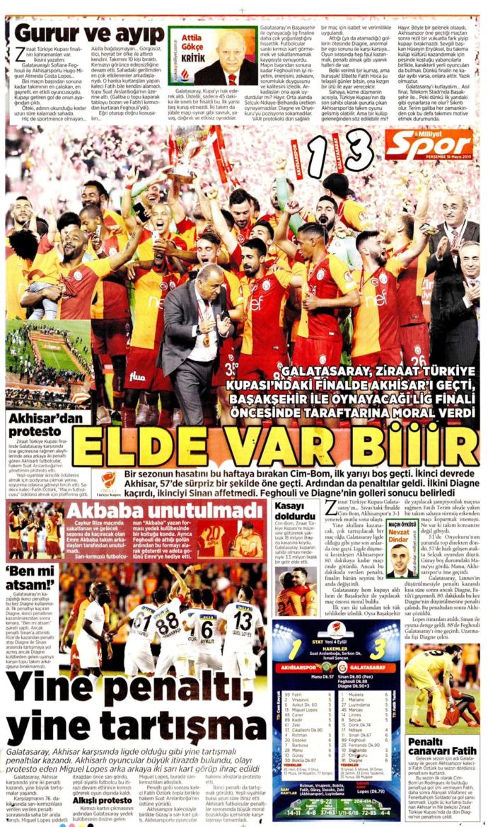 Türkiye Kupasını Müzesine Götüren Galatasaray'ın Zaferini Gazeteler Nasıl Gördü? (Manşetler)