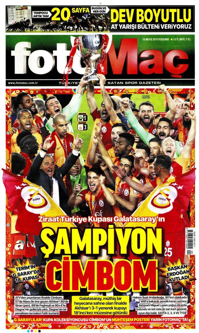 Türkiye Kupasını Müzesine Götüren Galatasaray'ın Zaferini Gazeteler Nasıl Gördü? (Manşetler)