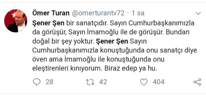 Twitter'da Gündem; Sanat, Siyaset ve Tartışma - Hashtag: #ŞenerŞen