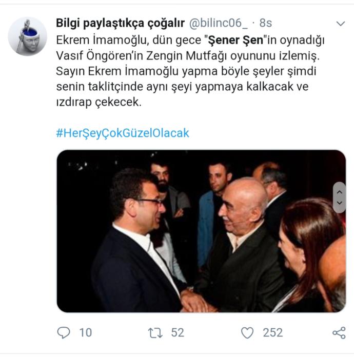 Twitter'da Gündem; Sanat, Siyaset ve Tartışma - Hashtag: #ŞenerŞen