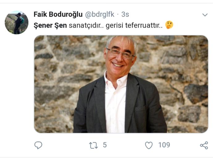 Twitter'da Gündem; Sanat, Siyaset ve Tartışma - Hashtag: #ŞenerŞen