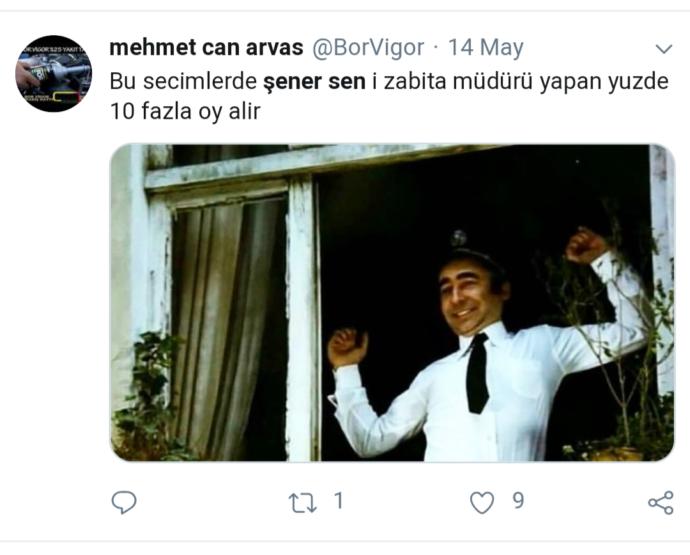 Twitter'da Gündem; Sanat, Siyaset ve Tartışma - Hashtag: #ŞenerŞen