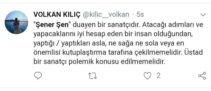 Twitter'da Gündem; Sanat, Siyaset ve Tartışma - Hashtag: #ŞenerŞen