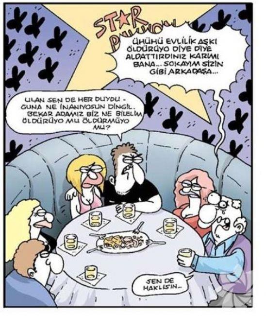 Evlilik Durumunu Özetleyen Karikatürler
