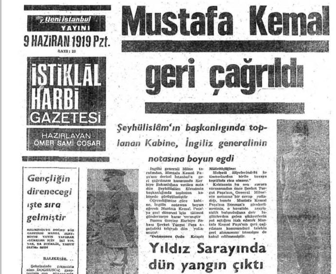 M. Kemâl Paşa, padişah hükümetinin isteklerini yerine getirmeyince General Milne'nin isteğiyle geri çağrıldı.
